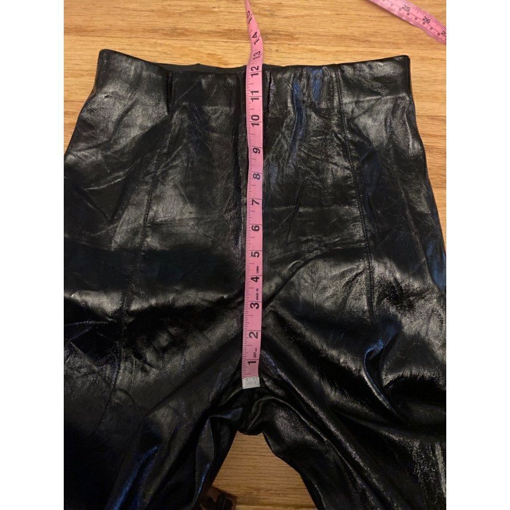 ASOS, women’s black faux leather high rise skinny pants with side zip sz 6 - Picture 9 of 10